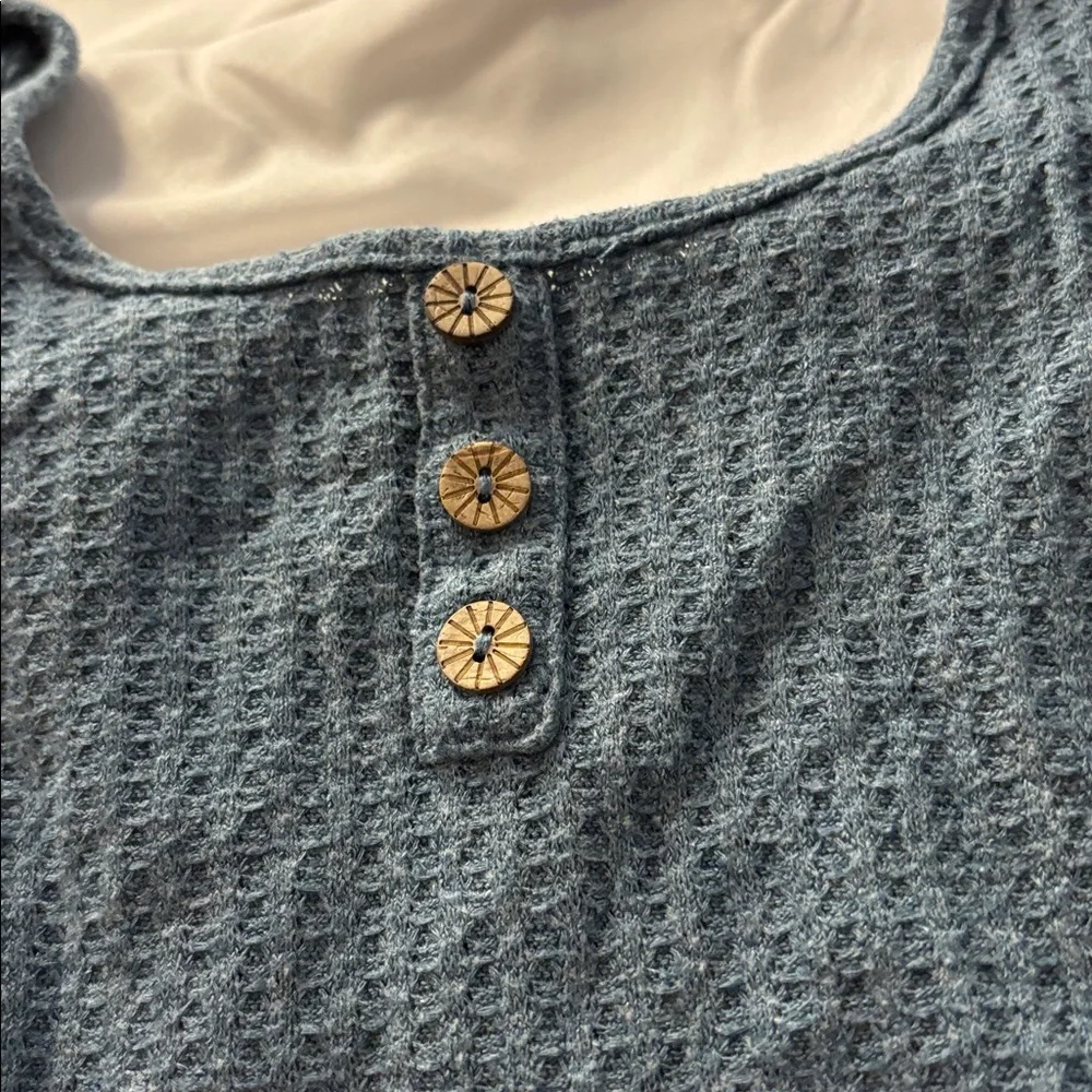 Shein Girls Blue Textured Crop Top 10-11 years